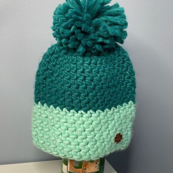 Coal Natasha Pom Beanie Turquoise Woman’s - Picture 1 of 4